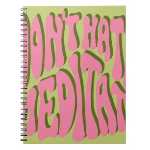 70s Retro: 'Meditate' Motivatie Poster Notitieboek