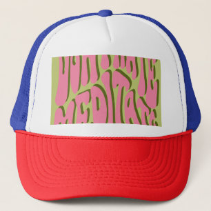 70s Retro: 'Meditate' Motivatie Poster Trucker Pet