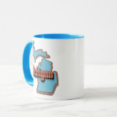 70s Retro Michigan Koffie Mok (Voorkant links)
