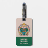 70's Retro Moeder Aarde Grafisch Bagagelabel (Achterkant verticaal)