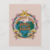 70's Retro Moeder Aarde Grafisch Briefkaart (Voorkant)