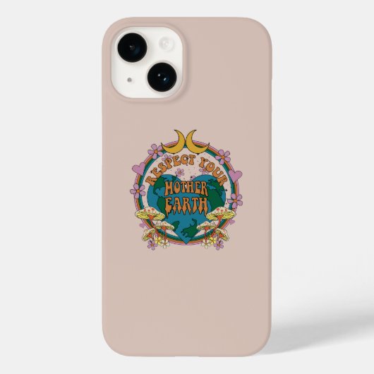 70's Retro Moeder Aarde Grafisch Case-Mate iPhone Case (Achterkant)