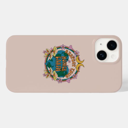 70's Retro Moeder Aarde Grafisch Case-Mate iPhone Case (Achterkant (horizontaal))