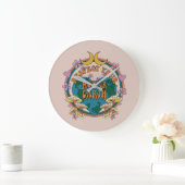 70's Retro Moeder Aarde Grafisch Grote Klok (Huis)