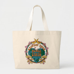 70's Retro Moeder Aarde Grafisch Grote Tote Bag