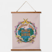 70's Retro Moeder Aarde Grafisch Hangend Wandkleed (Voorkant)