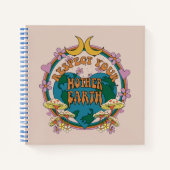 70's Retro Moeder Aarde Grafisch Notitieboek (Voorkant)