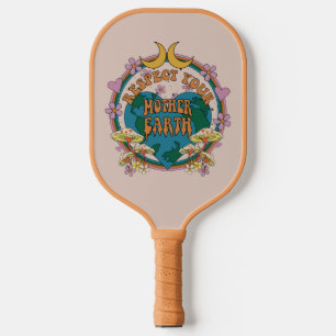 70's Retro Moeder Aarde Grafisch Pickleball Paddle