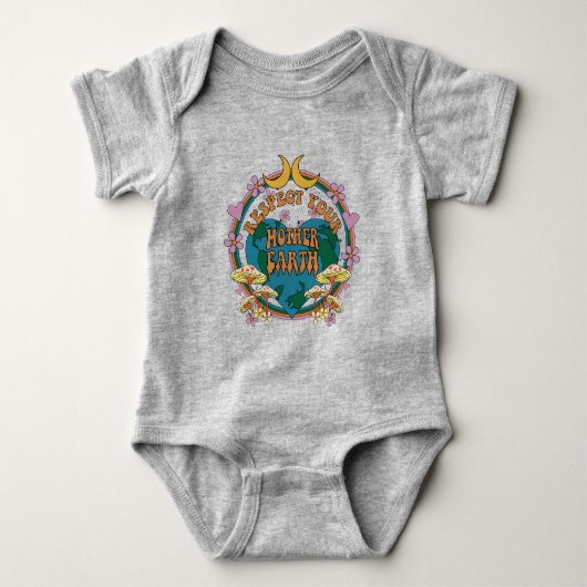 70's Retro Moeder Aarde Grafisch Romper (Voorkant)