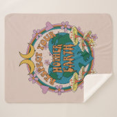 70's Retro Moeder Aarde Grafisch Sherpa Deken (Voorkant (horizontaal))