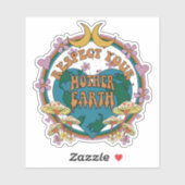 70's Retro Moeder Aarde Grafisch Sticker (Vel)