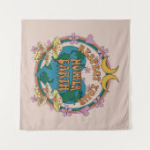 70's Retro Moeder Aarde Grafisch Wandkleed (Voorkant (horizontaal))