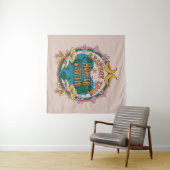 70's Retro Moeder Aarde Grafisch Wandkleed (In Situ (horizontaal))