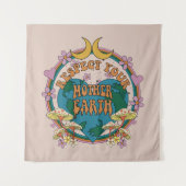 70's Retro Moeder Aarde Grafisch Wandkleed (Voorkant)