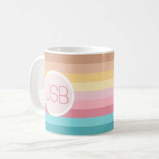 70's Retro Monogram Mok (Voorkant links)