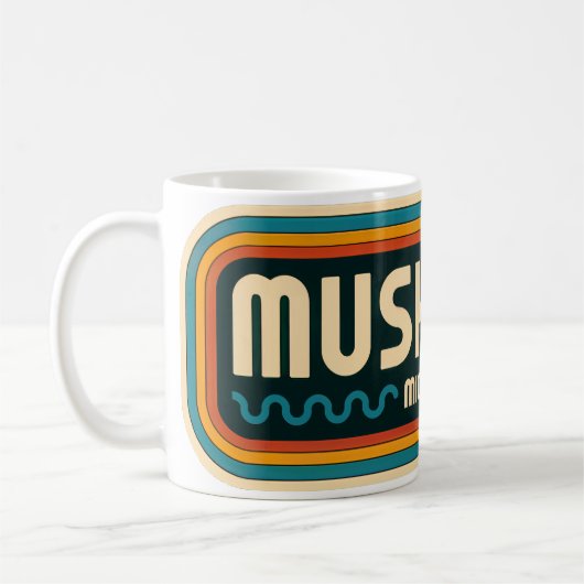 70s Retro Muskegon Michigan Koffie Mok (Links)