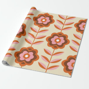 70's Retro naadloos patroon. 60 en 70 jaar estheti Cadeaupapier