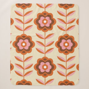 70's Retro naadloos patroon. 60 en 70 jaar estheti Sherpa Deken