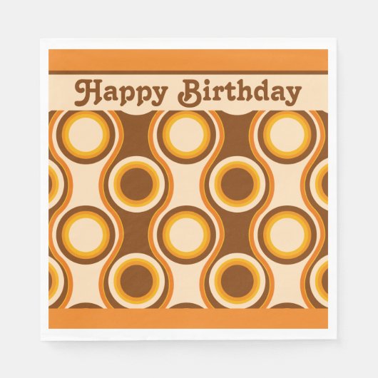 70s Retro Party Patroon Servet (Voorkant)