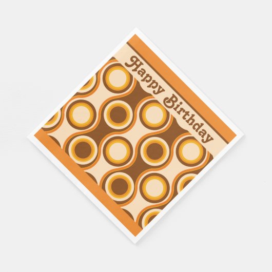 70s Retro Party Patroon Servet (Hoek)