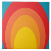 70s retro patroon keramische tegels tegeltje (Voorkant)