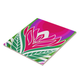 70s retro patroon keramische tegels tegeltje