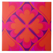 70s retro patroon keramische tegels tegeltje (Voorkant)