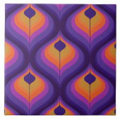 70s retro patroon keramische tegels tegeltje (Voorkant)