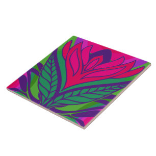 70s retro patroon keramische tegels tegeltje