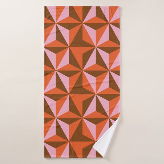 70s retro patroonachtergrond badhanddoek (Badhanddoek)