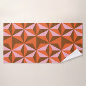 70s retro patroonachtergrond badhanddoek (Badhanddoek)