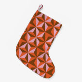 70s retro patroonachtergrond kleine kerstsok (Voorkant (Hangend))