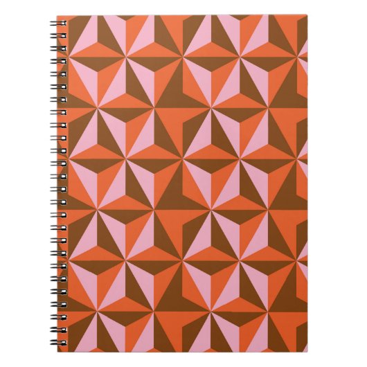 70s retro patroonachtergrond notitieboek (Voorkant)