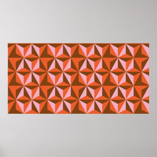 70s retro  patroonachtergrond poster (Voorkant)