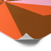 70s retro  patroonachtergrond poster (Hoek)