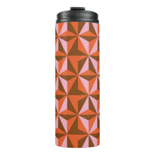 70s retro  patroonachtergrond thermosbeker