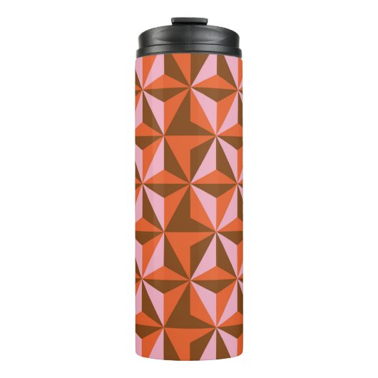 70s retro patroonachtergrond thermosbeker (Voorkant)