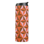 70s retro patroonachtergrond thermosbeker (Gedraaid links)