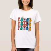 70's Retro Peace T-shirt voor dames (Voorkant)