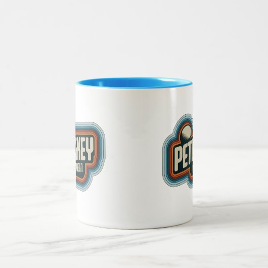 70s Retro Petoskey Michigan Koffie Mok (Center)