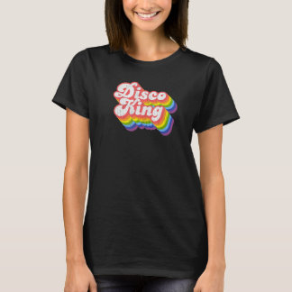 70s Retro Rainbow Disco King T-shirt