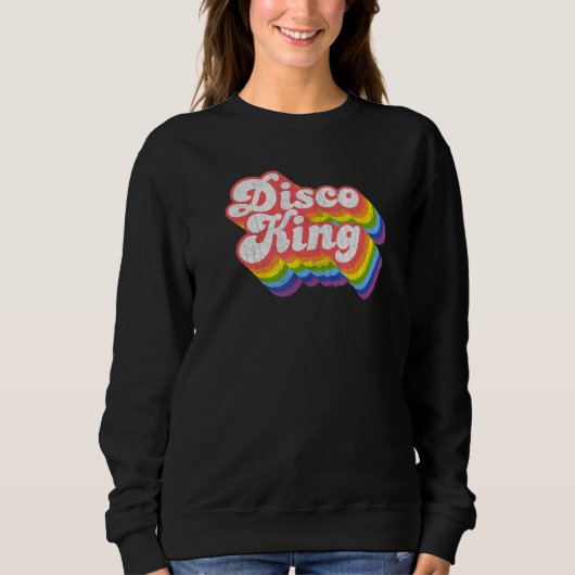 70s Retro Rainbow Disco King Trui (Voorkant)