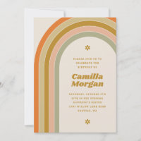 70s Retro Rainbow Groovy Adult Birthday Party