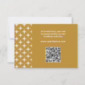 70s Retro Rainbow Groovy Bruiloft RSVP Kaartje (Achterkant)