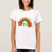 70's Retro Rainbow Woman's Basic T-shirt (Voorkant)