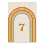 70s Retro Regenboog Groovy Bruiloft Kaart (Voorkant)