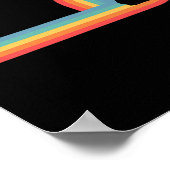 - 70s Retro Regenboog Hond Eigenaar Schattig Poster (Hoek)