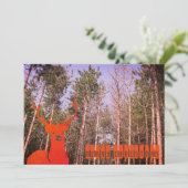 70's retro render met kerst feestdagenkaart (Staand voorkant)