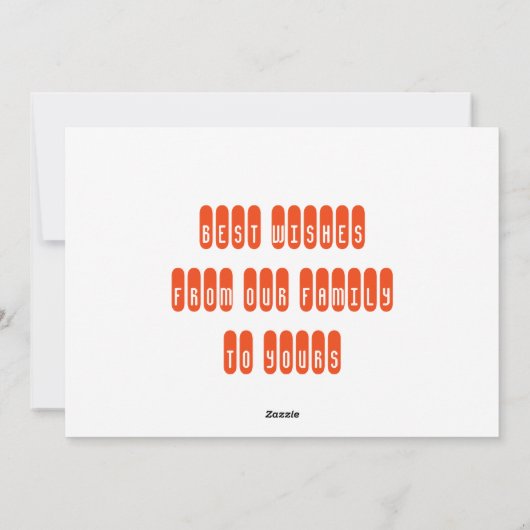 70's retro render met kerst feestdagenkaart (Achterkant)