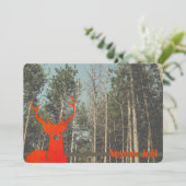 70's retro render met kerst feestdagenkaart (Staand voorkant)